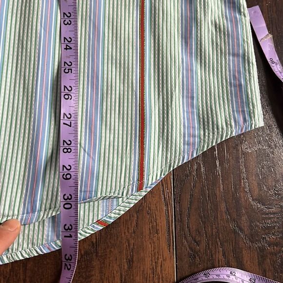 ROBERT GRAHAM Men Striped Multi-Color Flip Cuff Long Sleeve Button Shirt size XL - Picture 8 of 10